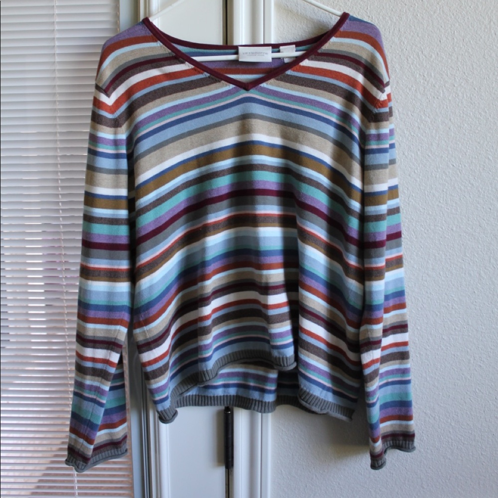 Vintage Striped Multicolored Long Sleeve Sweater